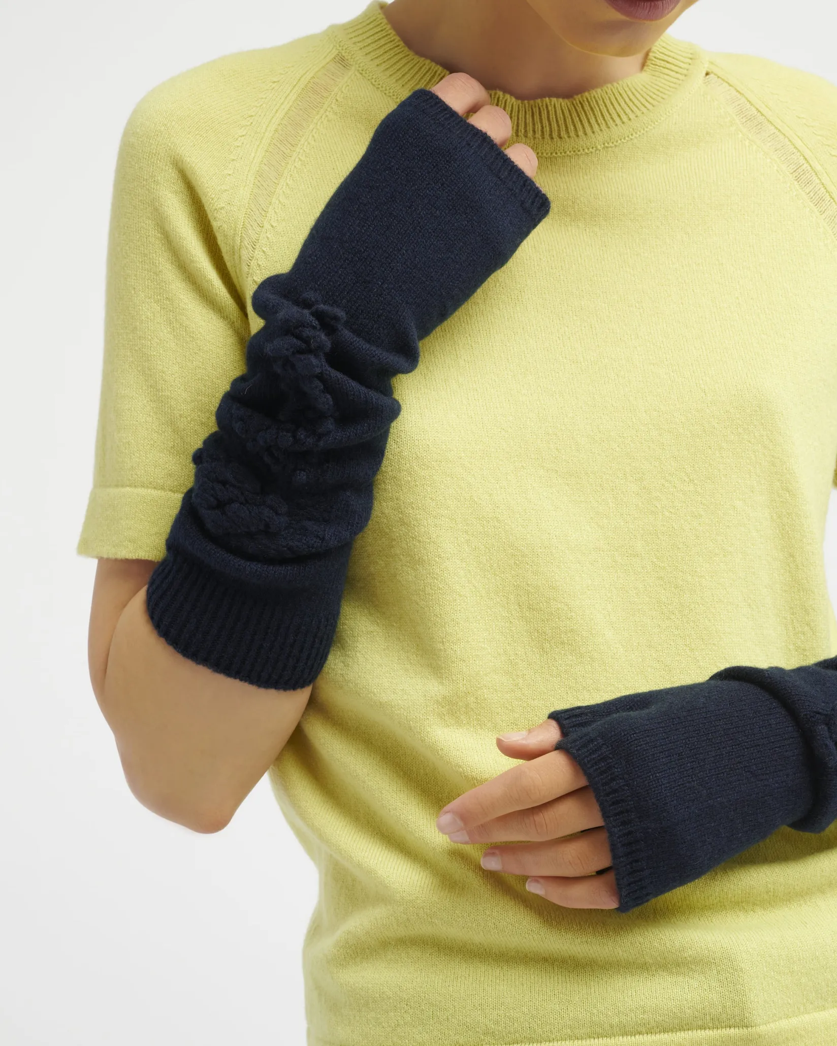 Women Barrie Cashmere fingerless gloves