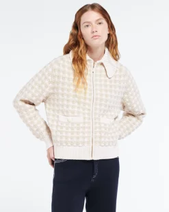 Women Barrie Cashmere jacket with a gingham motif