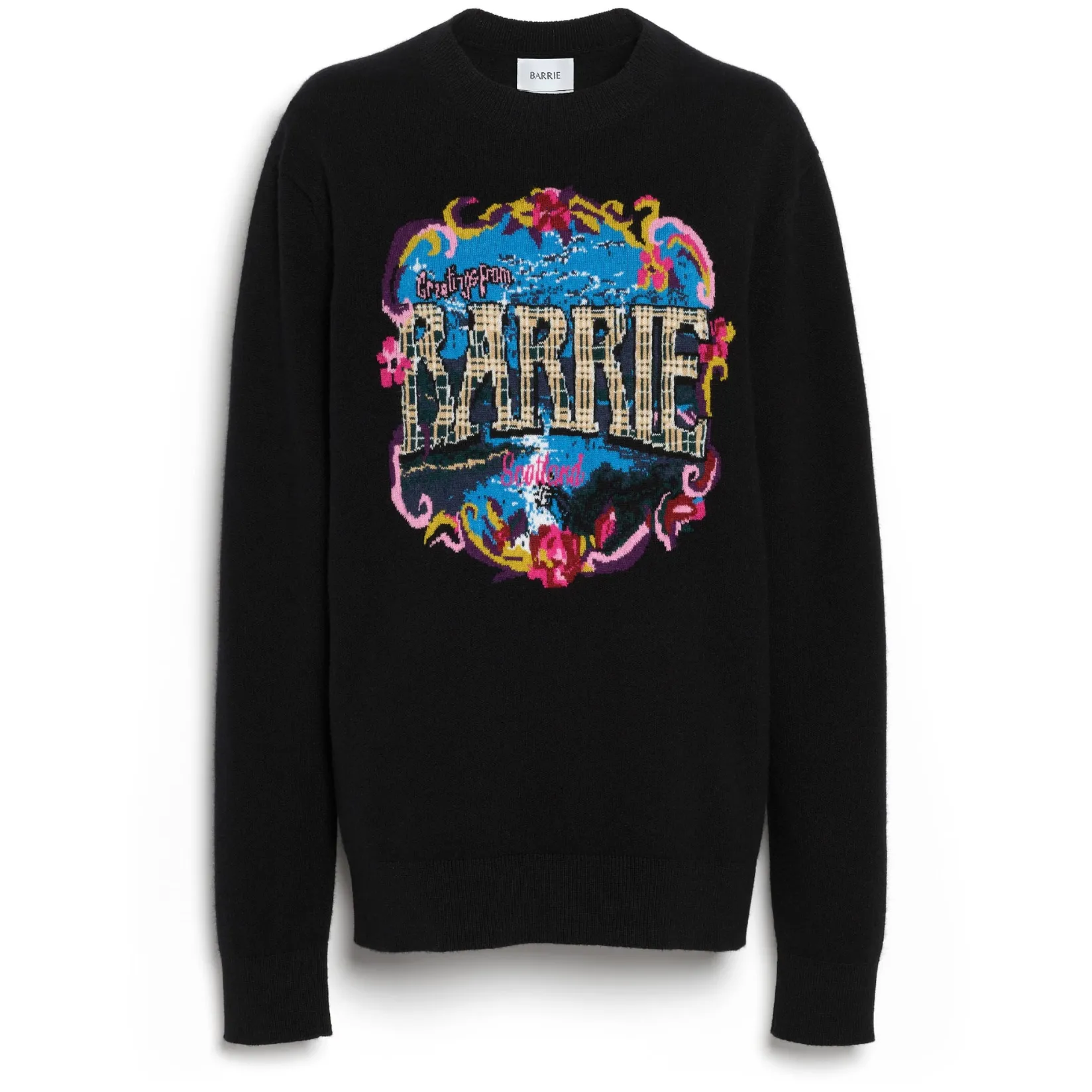 Women Barrie Cashmere jumper with bouquet motif