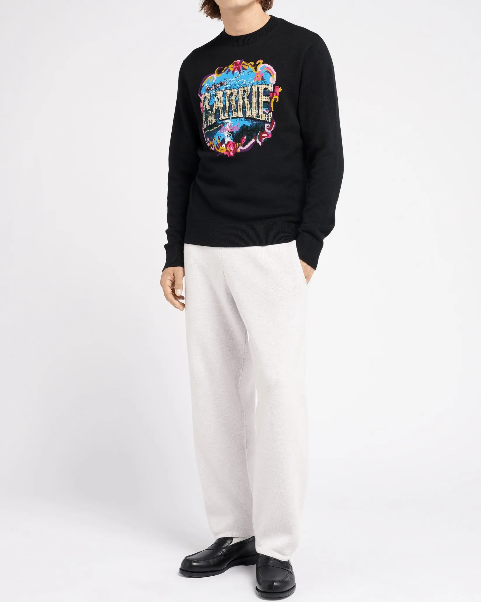 Women Barrie Cashmere jumper with bouquet motif