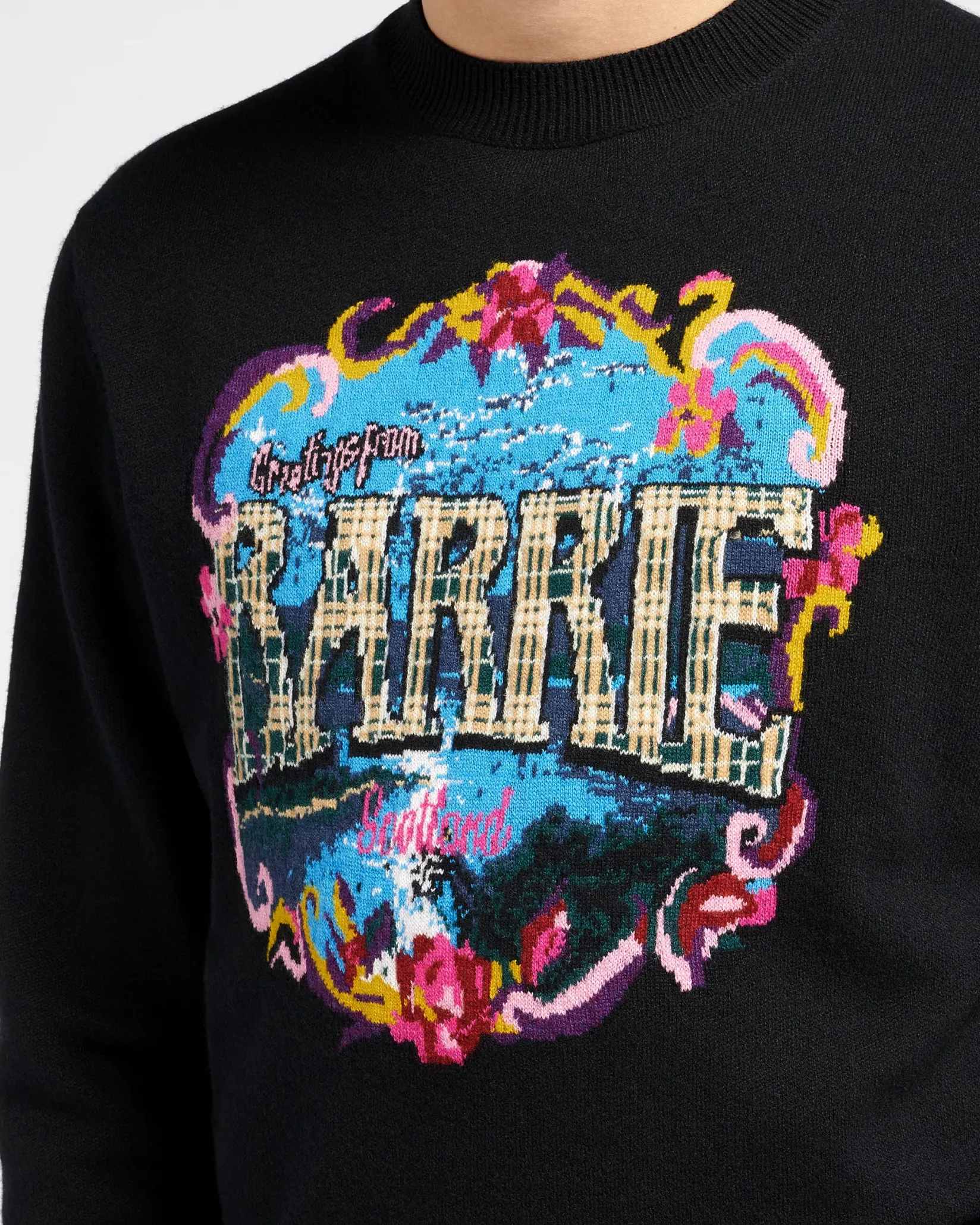Women Barrie Cashmere jumper with bouquet motif