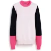 Women Barrie Cashmere jumper with coloured inserts
