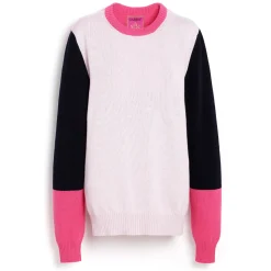 Women Barrie Cashmere jumper with coloured inserts