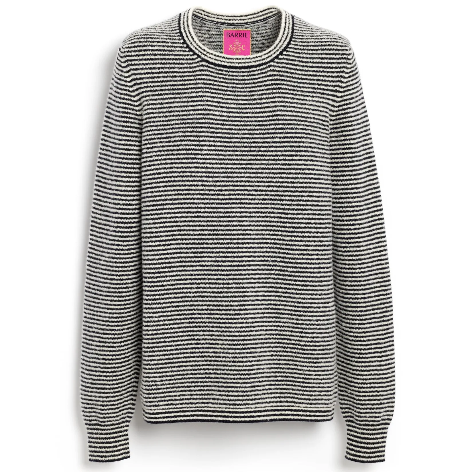 Women Barrie Cashmere jumper with thin stripes