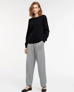 Women Barrie Cashmere jumper with thin stripes