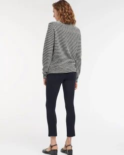 Women Barrie Cashmere jumper with thin stripes