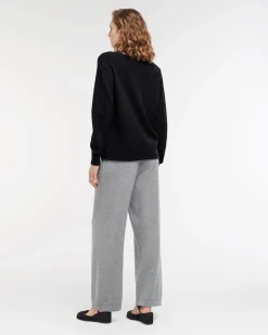 Women Barrie Cashmere jumper with thin stripes