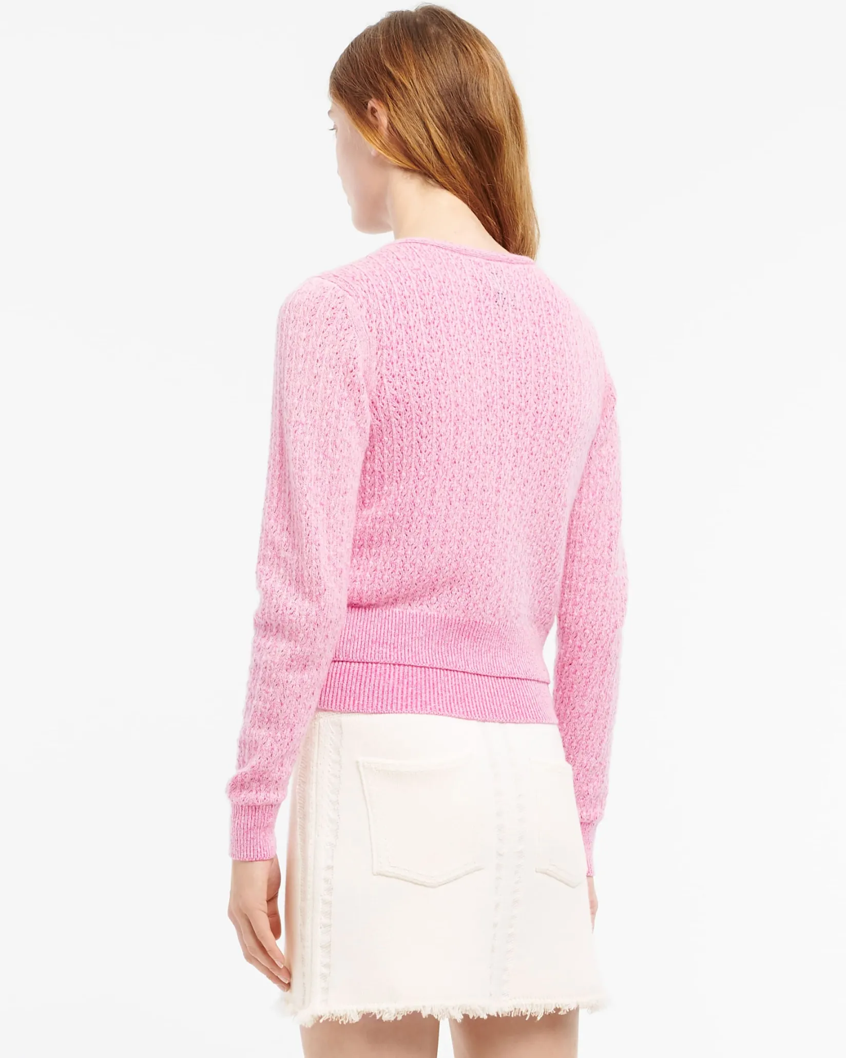 Women Barrie Cashmere lace cardigan
