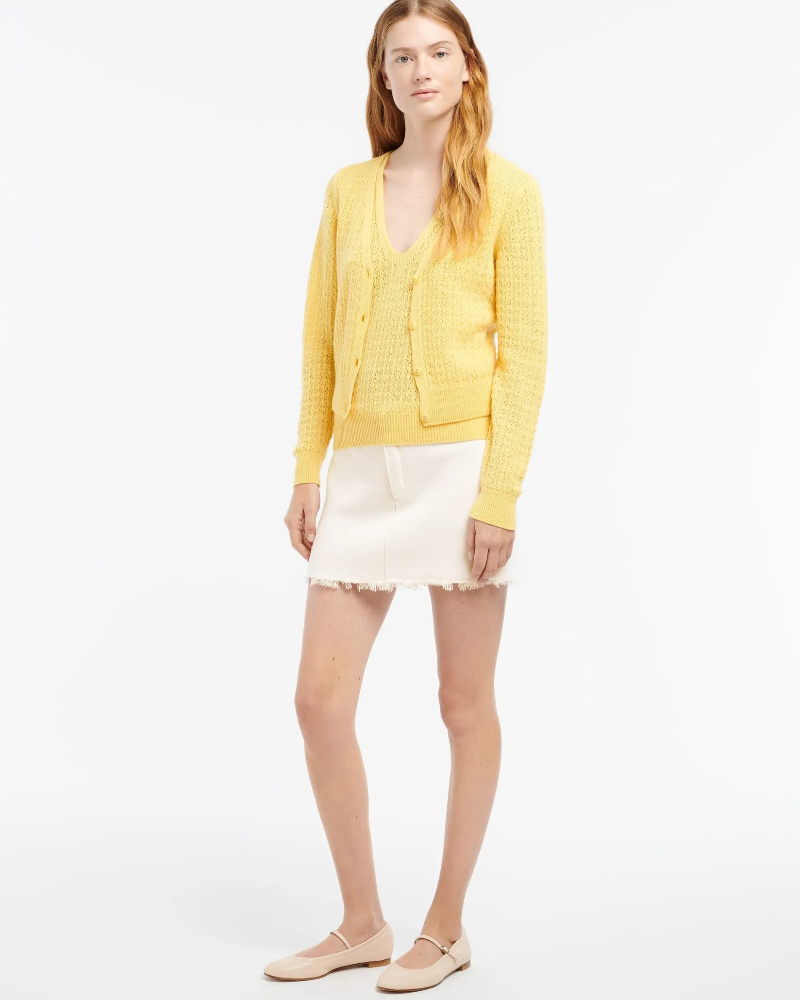 Women Barrie Cashmere lace cardigan