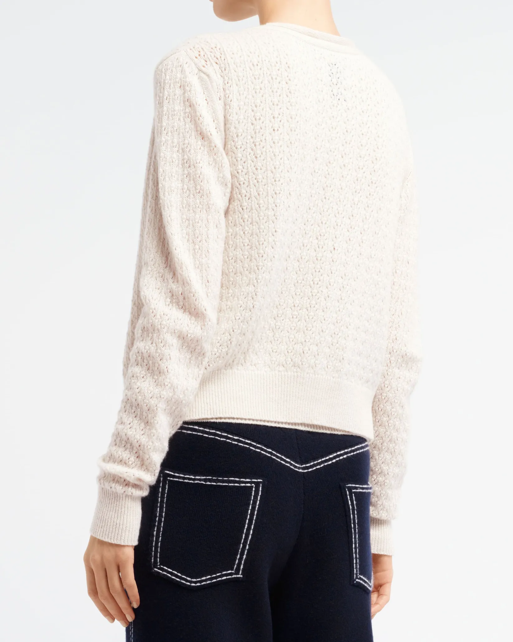 Women Barrie Cashmere lace cardigan