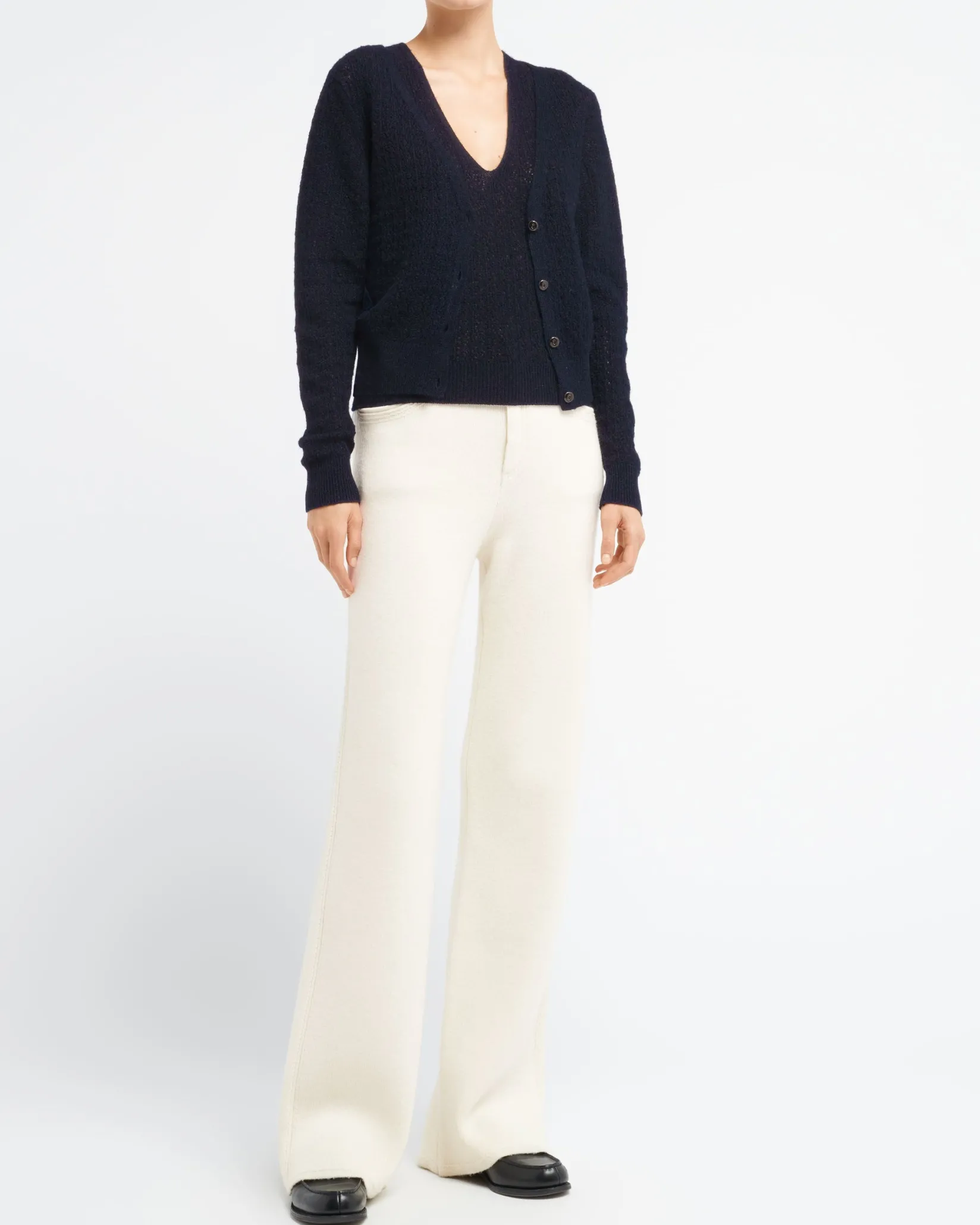 Women Barrie Cashmere lace cardigan