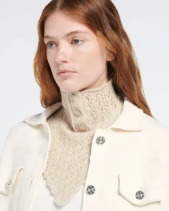 Women Barrie Cashmere lace collar