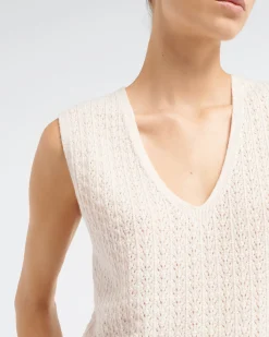 Women Barrie Cashmere lace top