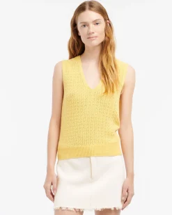 Women Barrie Cashmere lace top