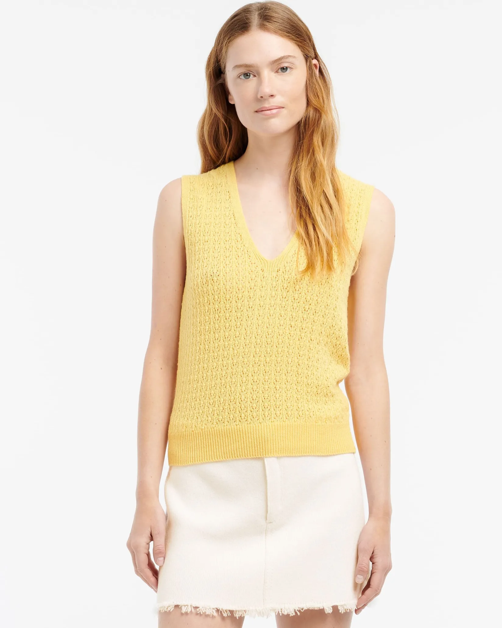 Women Barrie Cashmere lace top