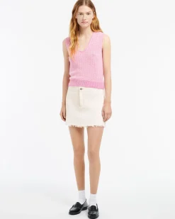 Women Barrie Cashmere lace top