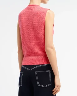 Women Barrie Cashmere lace top