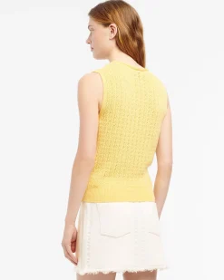 Women Barrie Cashmere lace top