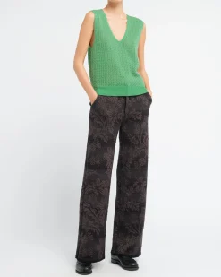 Women Barrie Cashmere lace top