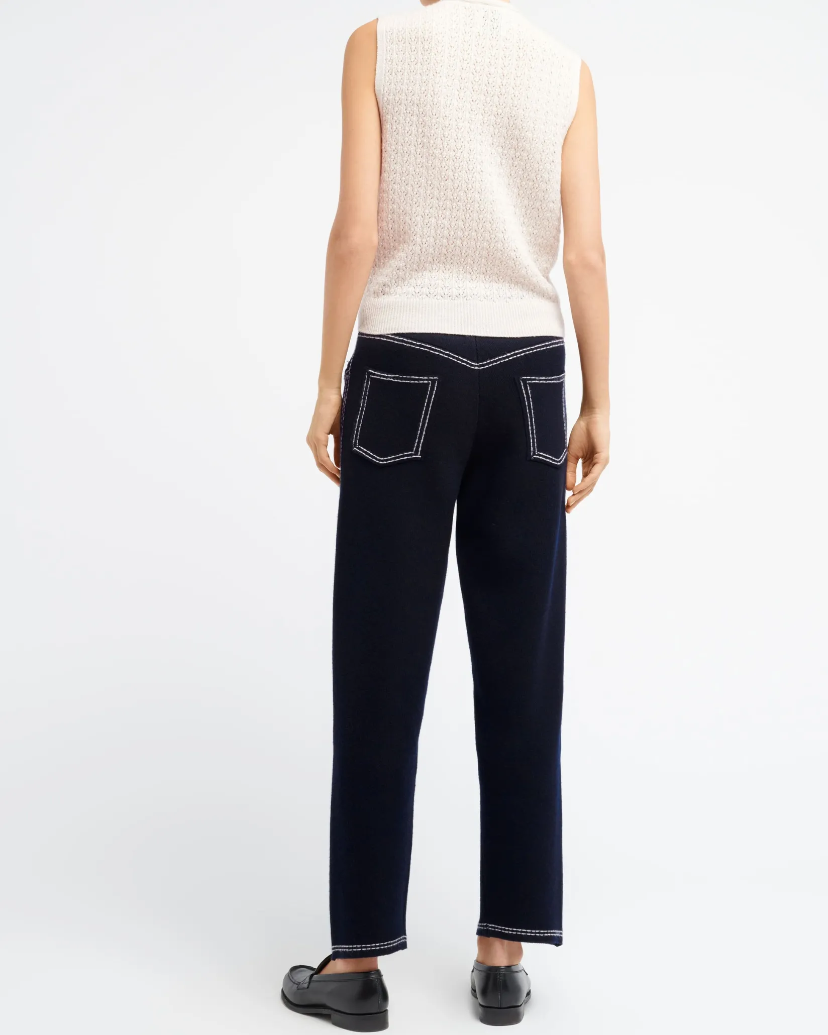 Women Barrie Cashmere lace top