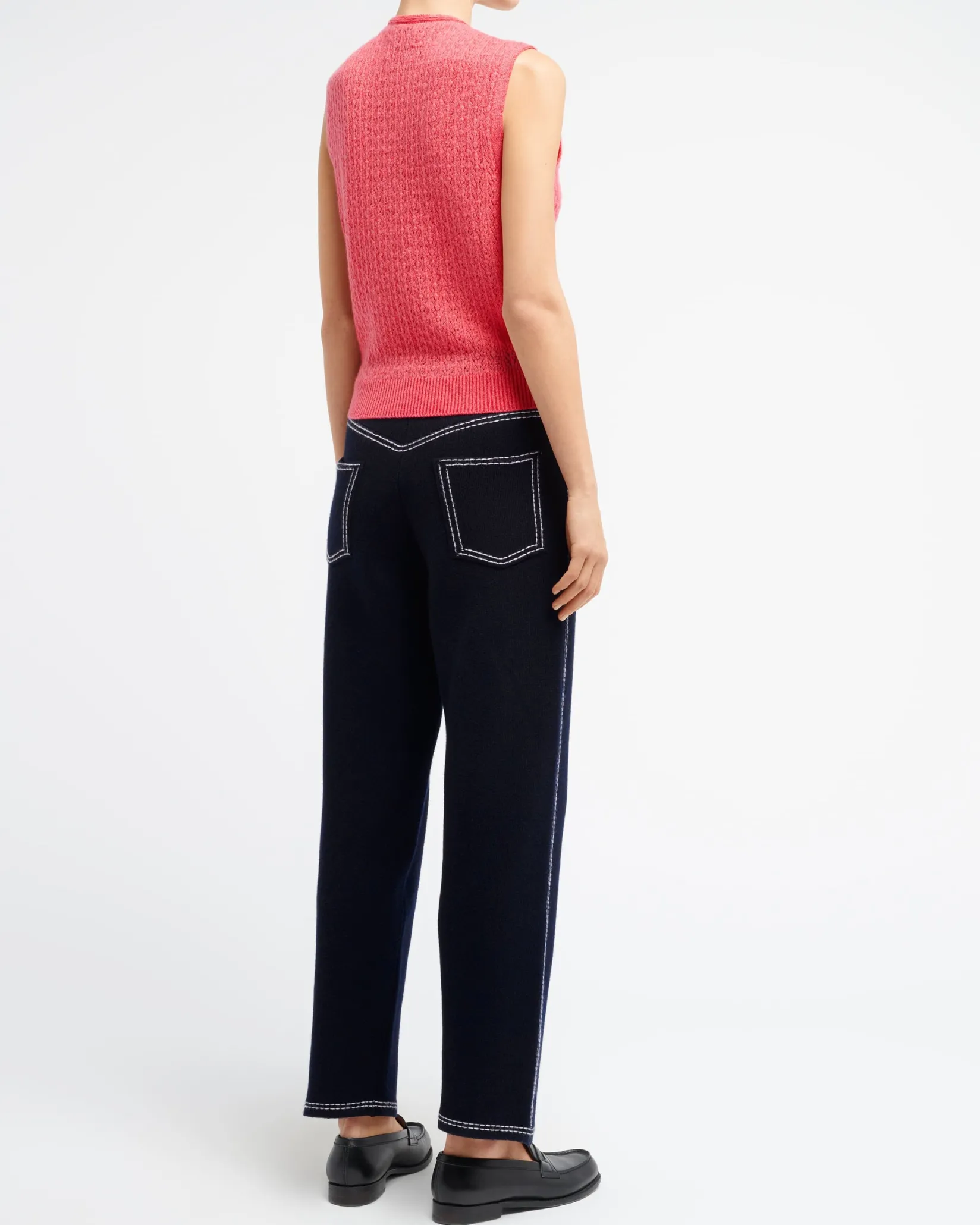 Women Barrie Cashmere lace top