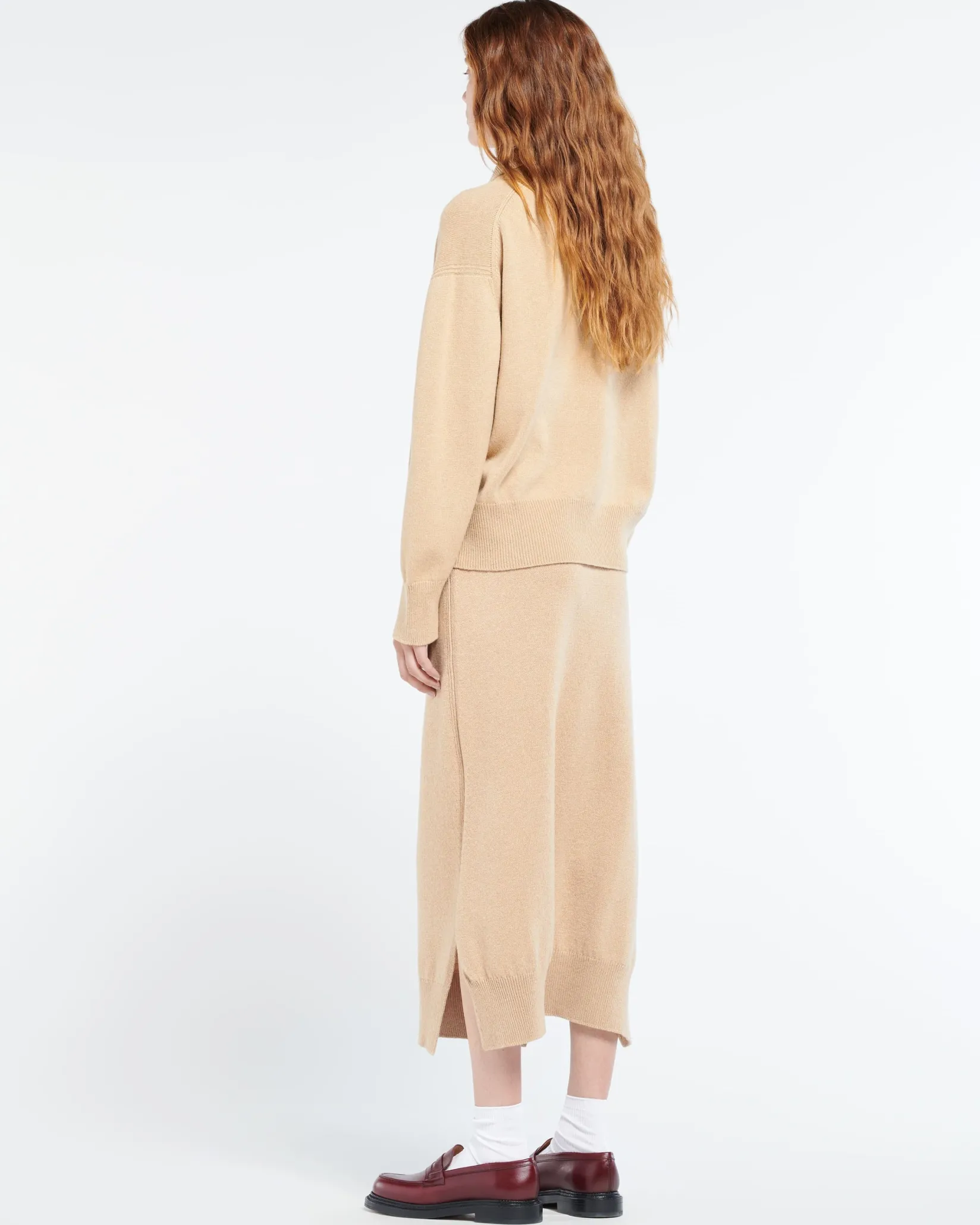 Women Barrie Cashmere polo collar jumper