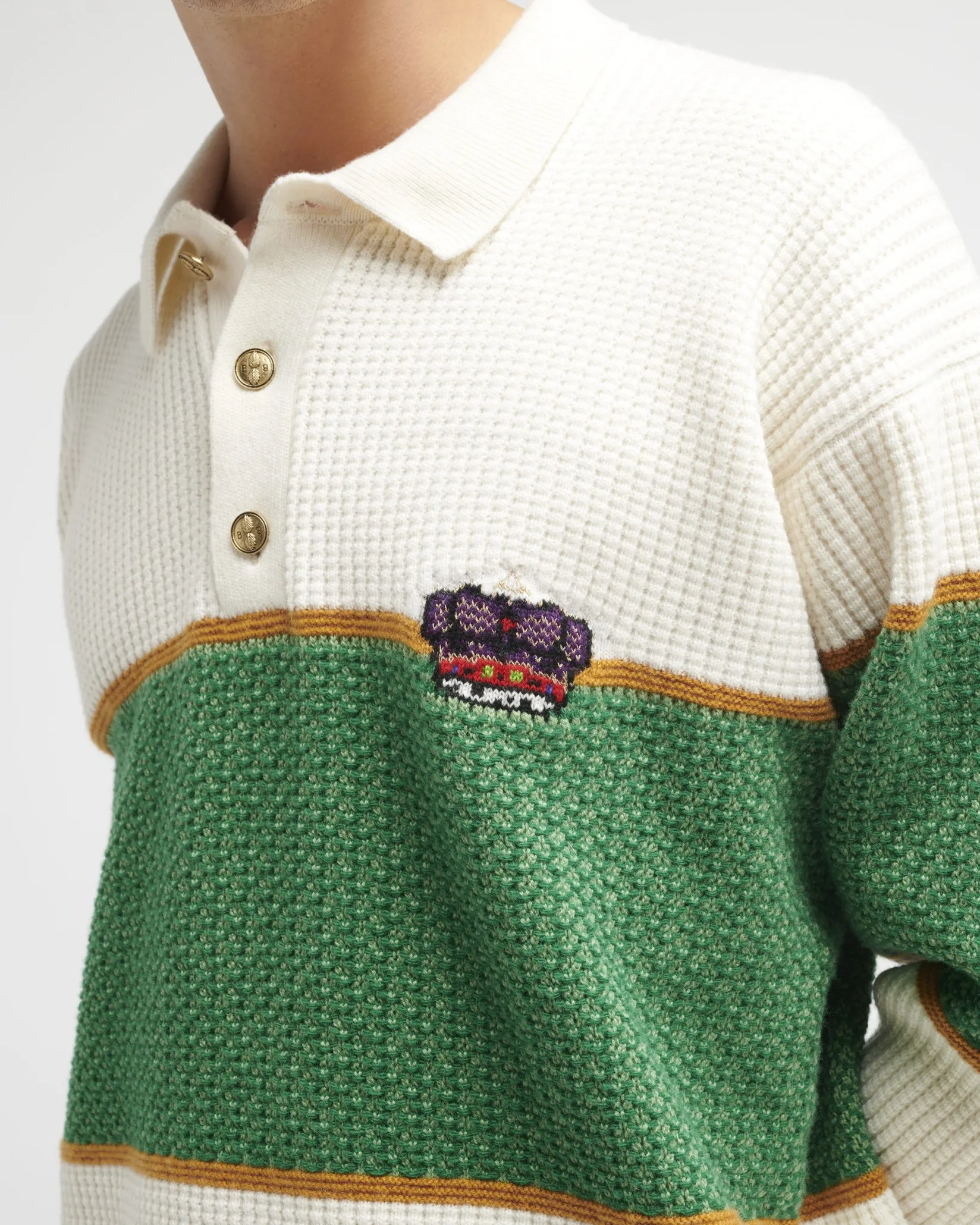 Barrie Cashmere polo neck jumper