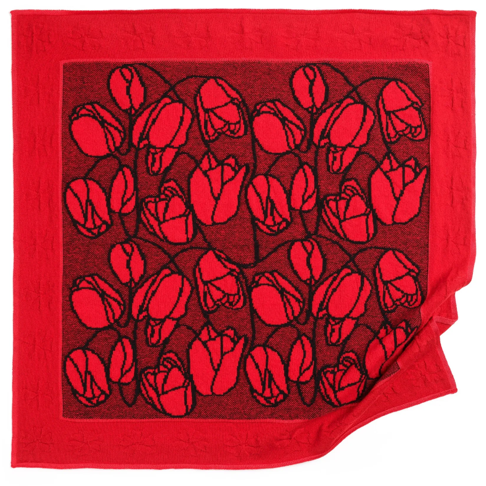 Women Barrie Cashmere scarf with floral motif