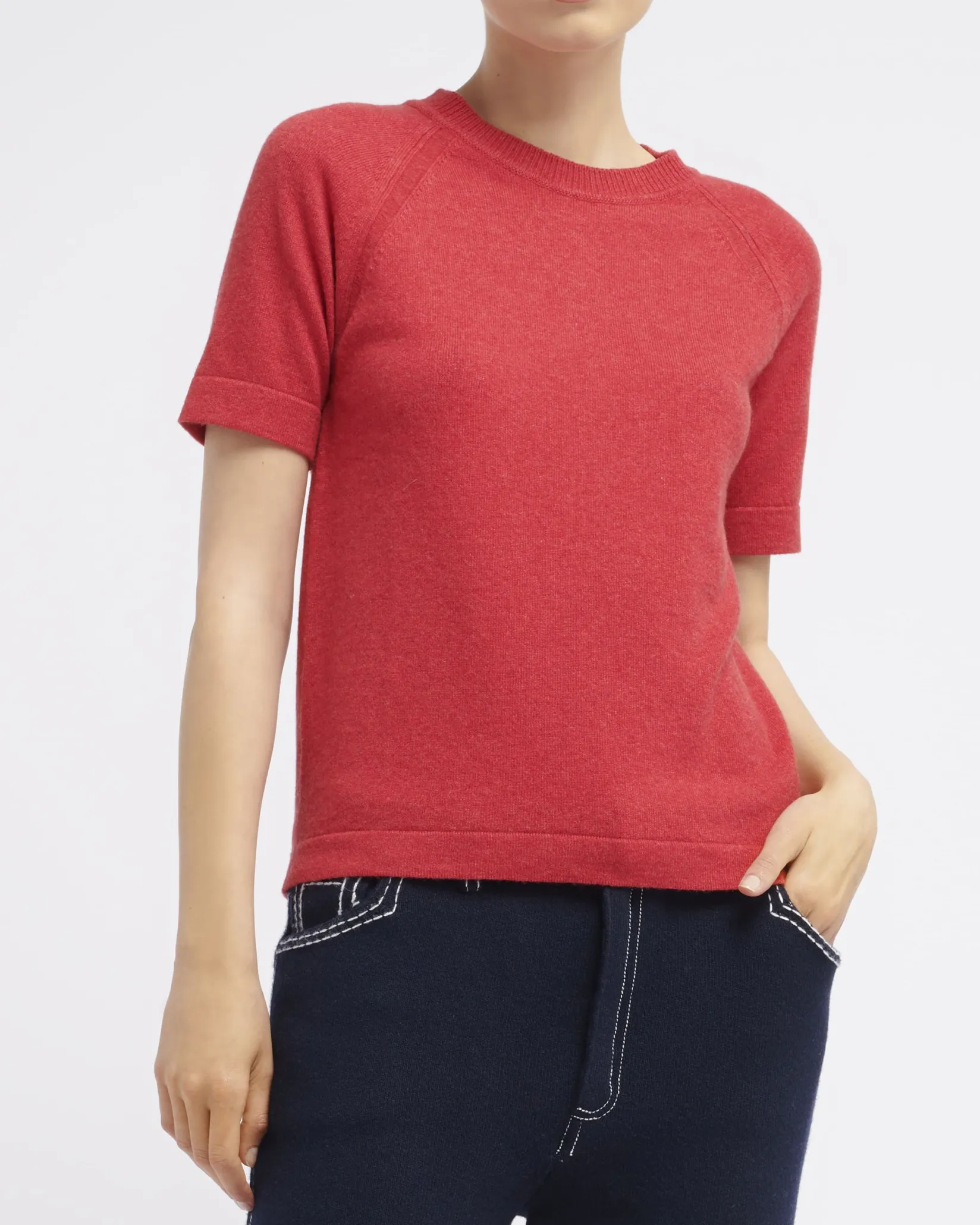 Women Barrie Cashmere short sleeved top