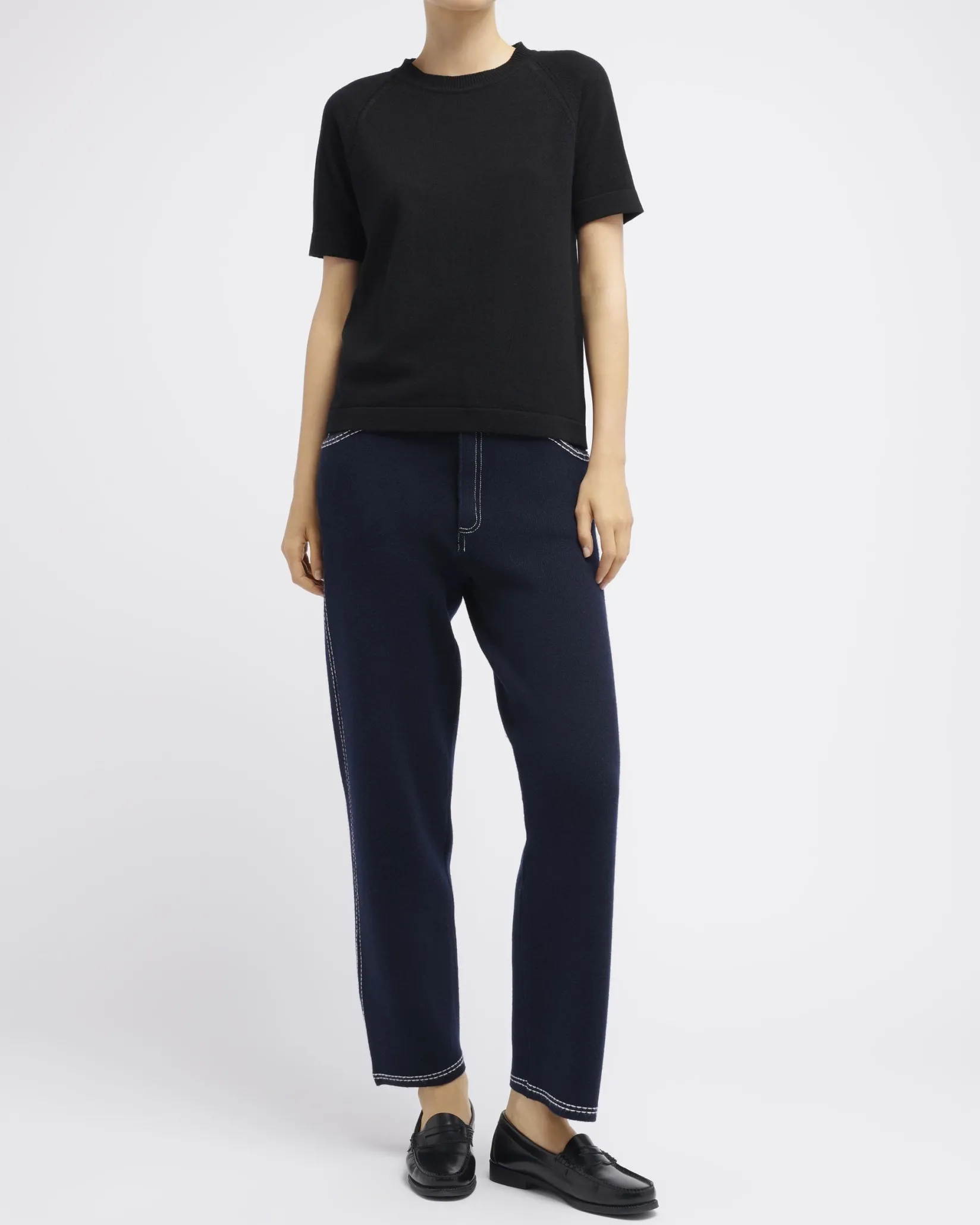 Women Barrie Cashmere short sleeved top