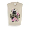 Women Barrie Cashmere sleeveless jumper with "Scottie" motif