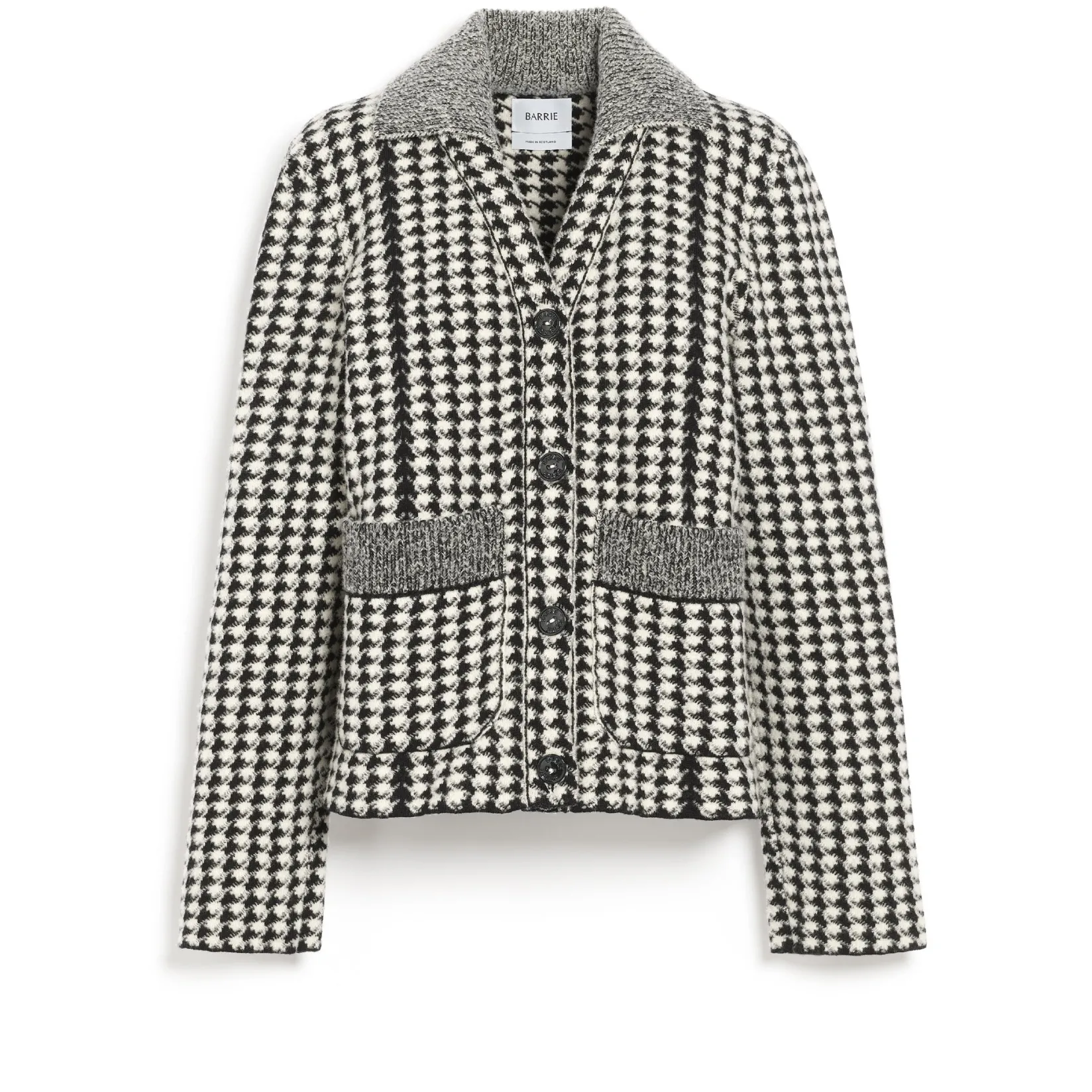 Women Barrie Cashmere suit jacket with a houndstooth motif