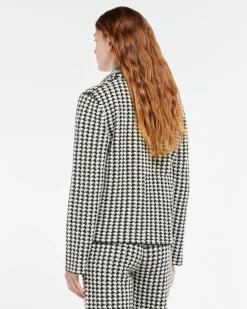 Women Barrie Cashmere suit jacket with a houndstooth motif