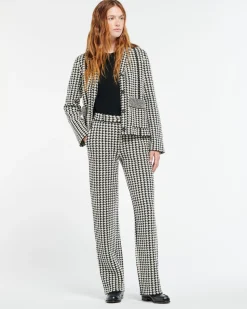 Women Barrie Cashmere suit jacket with a houndstooth motif
