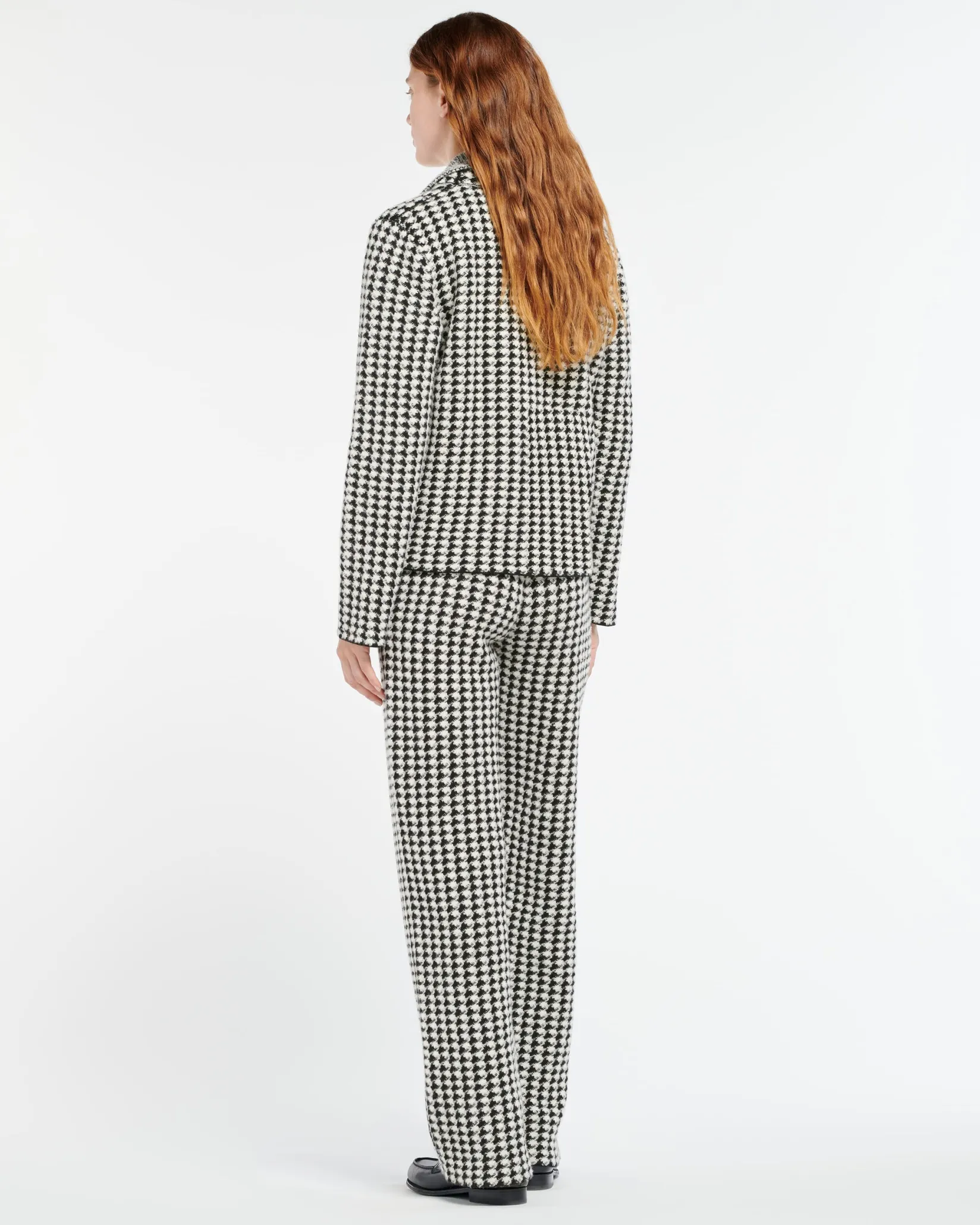 Women Barrie Cashmere suit jacket with a houndstooth motif