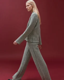 Women Barrie Cashmere suit jacket with a houndstooth motif