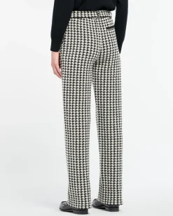 Women Barrie Cashmere suit trousers with a houndstooth motif
