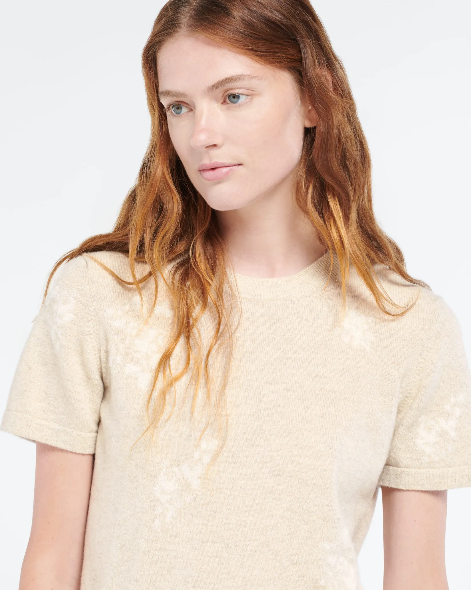 Women Barrie Cashmere top with a floral motif