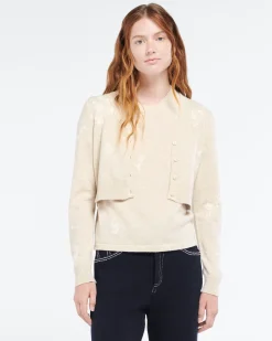 Women Barrie Cashmere top with a floral motif