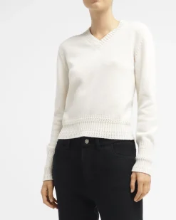 Women Barrie Cashmere V-neck jumper