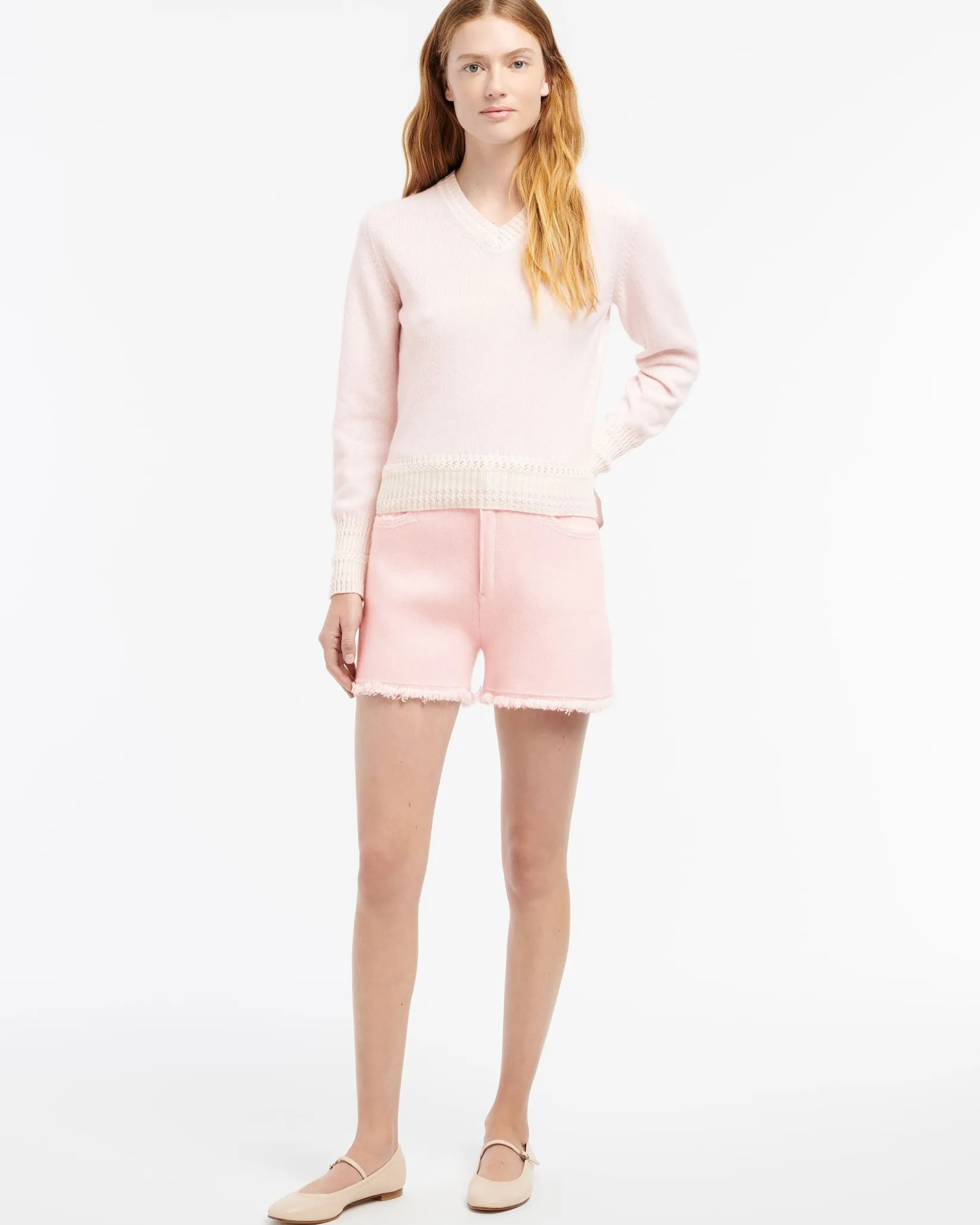Women Barrie Cashmere V-neck jumper