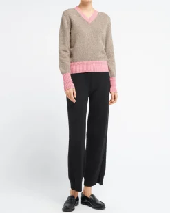 Women Barrie Cashmere V-neck jumper