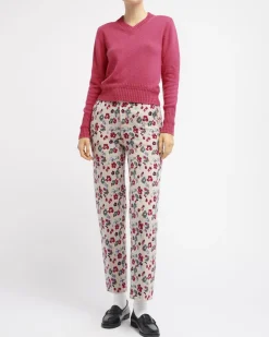 Women Barrie Cashmere V-neck jumper