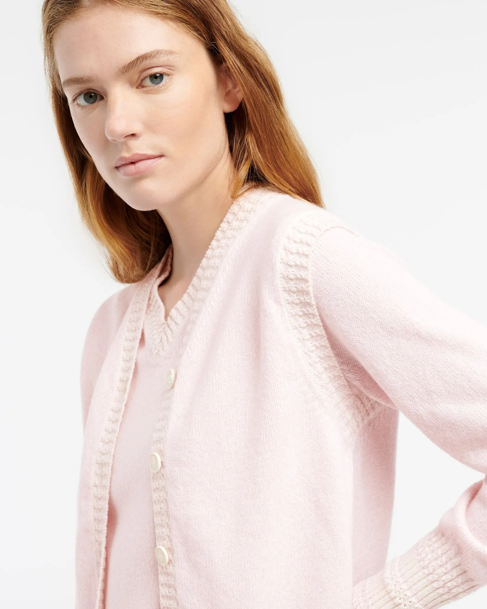 Women Barrie Cashmere V-neck jumper