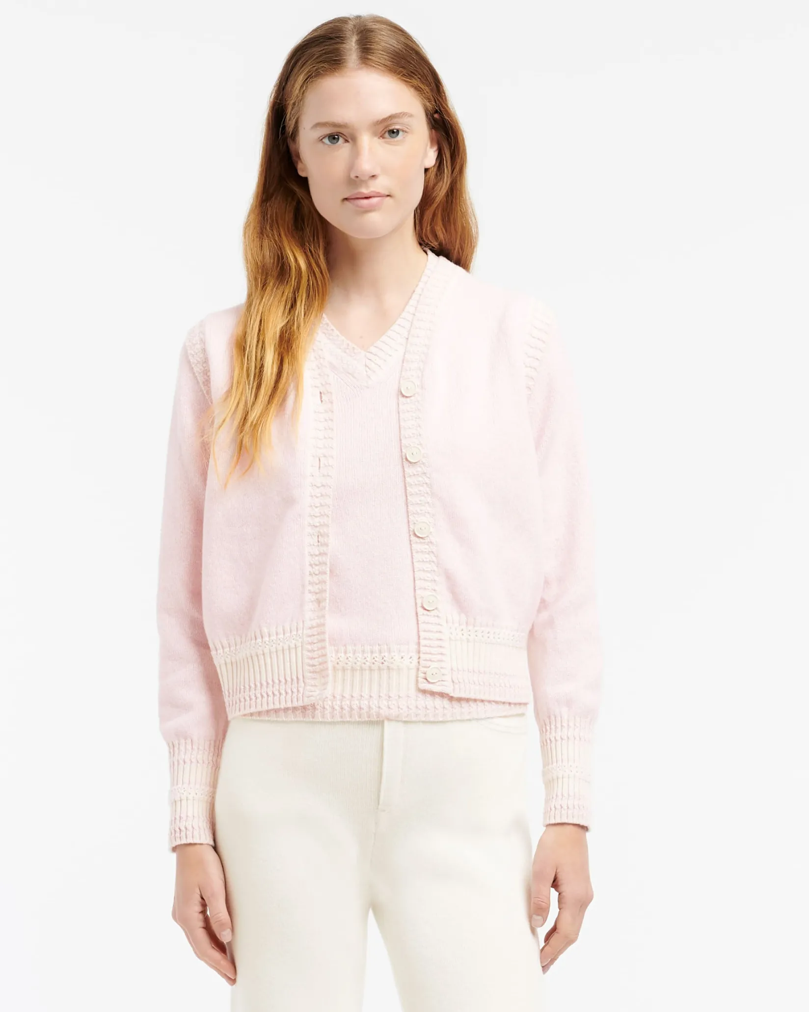 Women Barrie Cashmere V-neck jumper