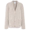 Women Barrie Cashmere, wool and silk tailored jacket with a chevron motif