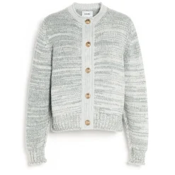 Women Barrie Chunky cashmere cardigan with gold buttons