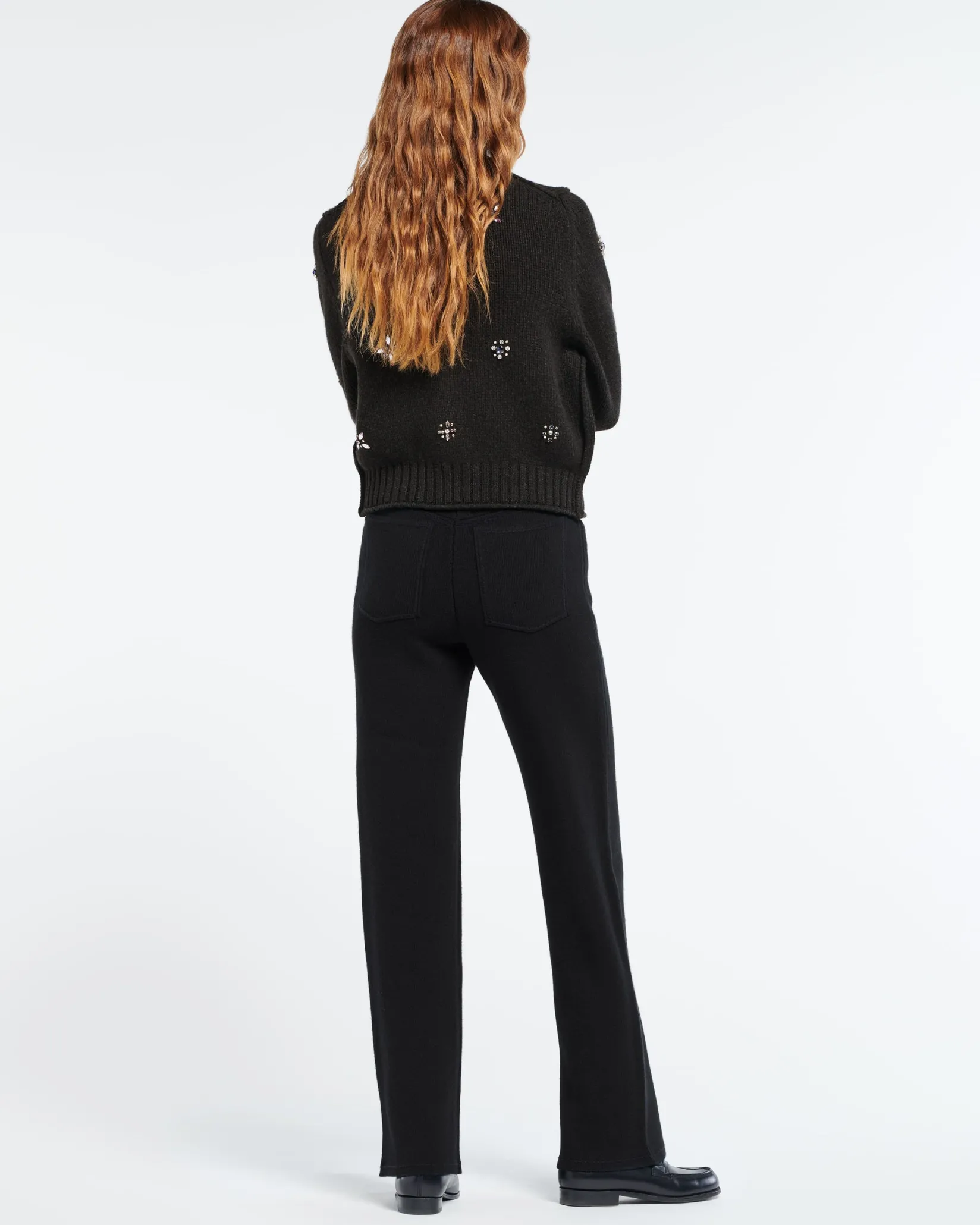 Women Barrie Chunky cashmere cardigan with gold buttons with embroidery