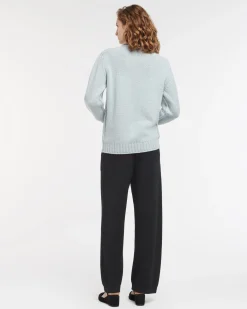 Women Barrie Chunky cashmere jumper with polo shirt collar
