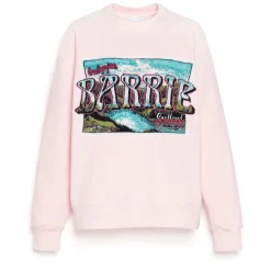 Women Barrie Cotton sweatshirt with cashmere Greetings patch